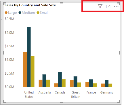 Screenshot of a visual, highlighting the header.