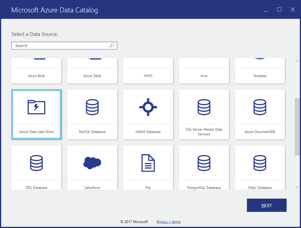 Select data source Select data source