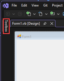Screenshot shows the Toolbox tab that opens Toolbox window.