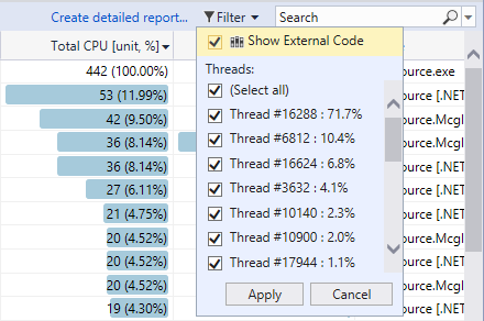 Show External Code Screenshot that shows Show External Code.