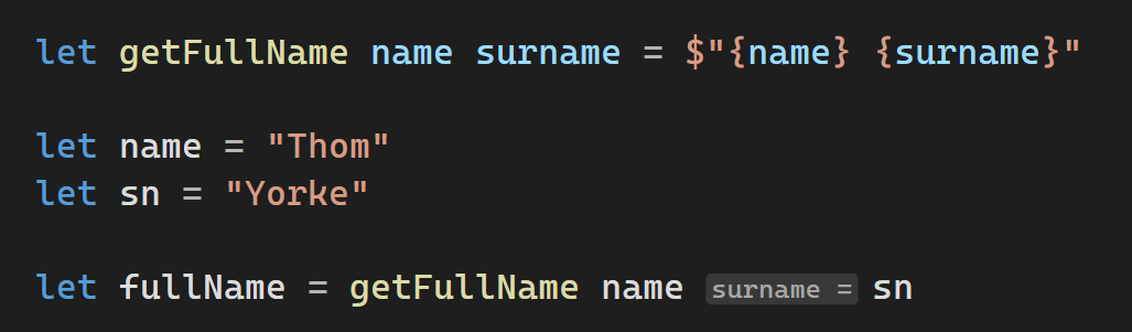 Improved parameter name hints