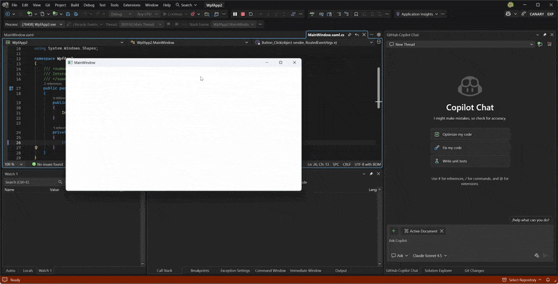 Video showing Copilot analyzing a call stack and providing explanations for async execution state