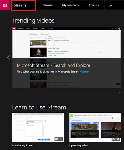 Screen shots shows exploring content.