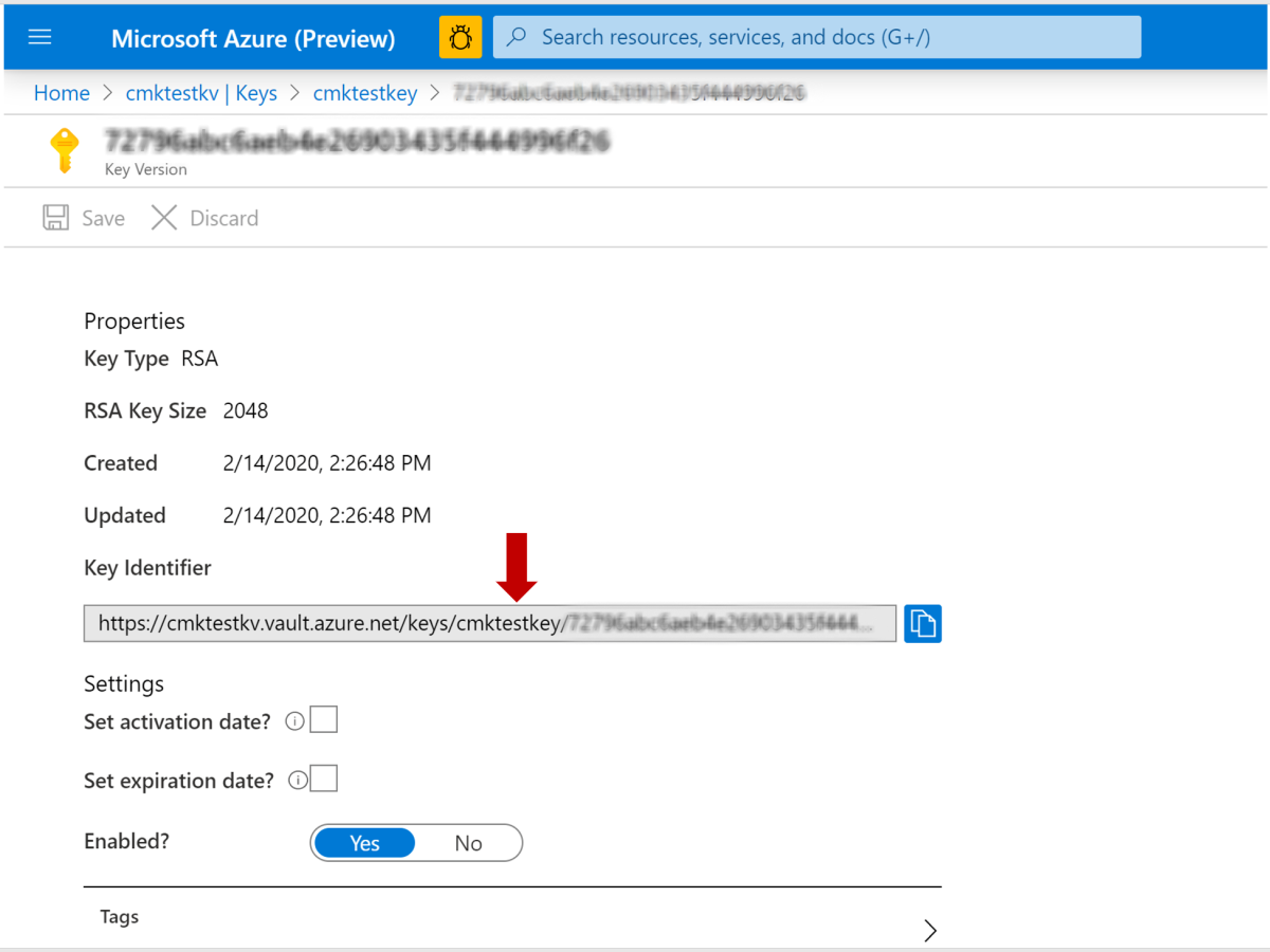 View Encryption settings 1