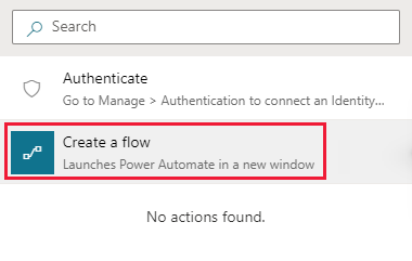 Screenshot of Create a flow