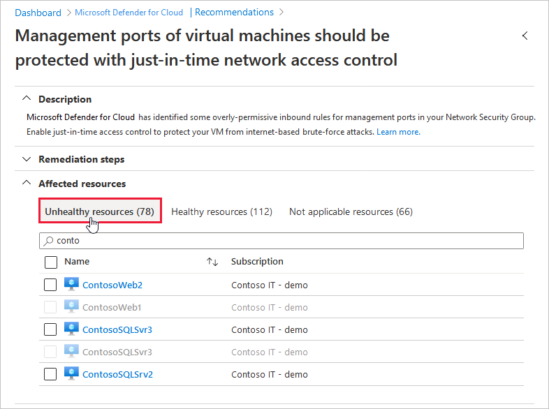 Just-in-time (JIT) virtual machine (VM) access recommendation.