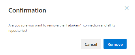 Screenshot of confirmation removal of GitHub connection.