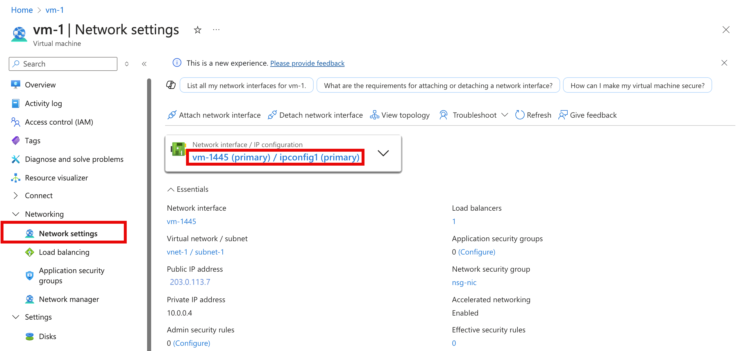 View network interfaces