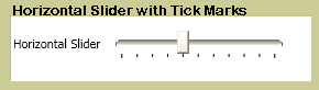 A horizontal slider control with tick marks showing the thumb position along the track