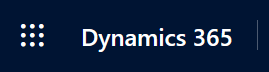 Biểu tượng trình khởi chạy ứng dụng và chú thích Dynamics 365.