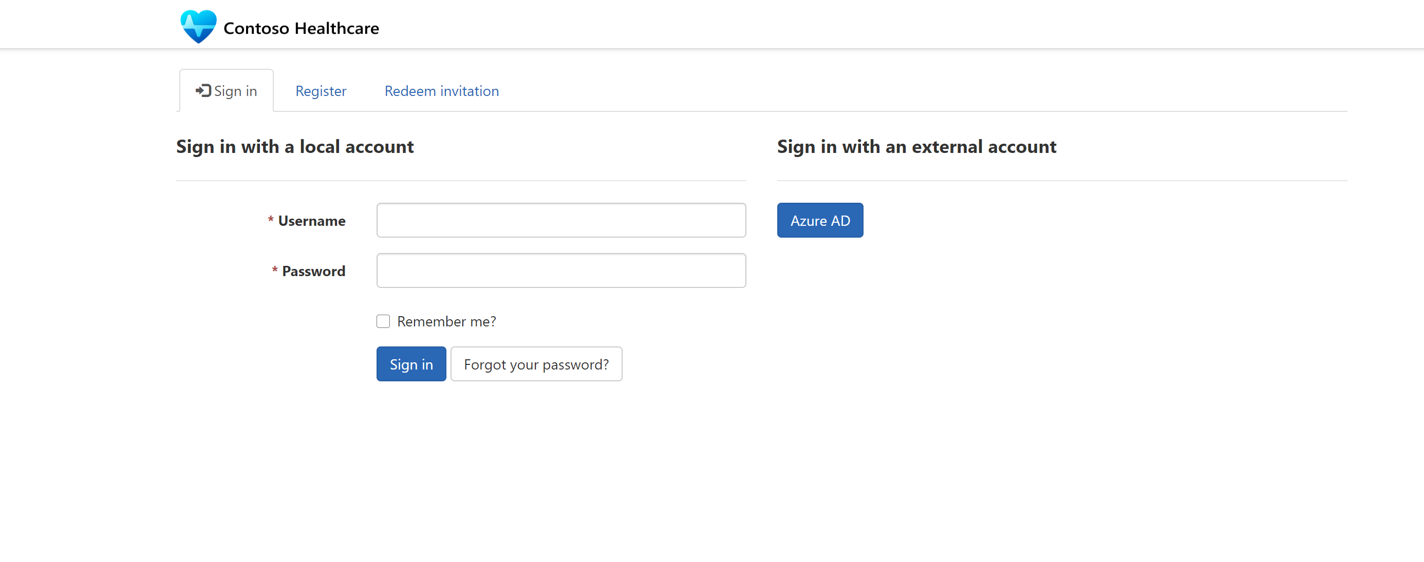 Patient access sign in.