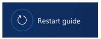 Restart guide button.