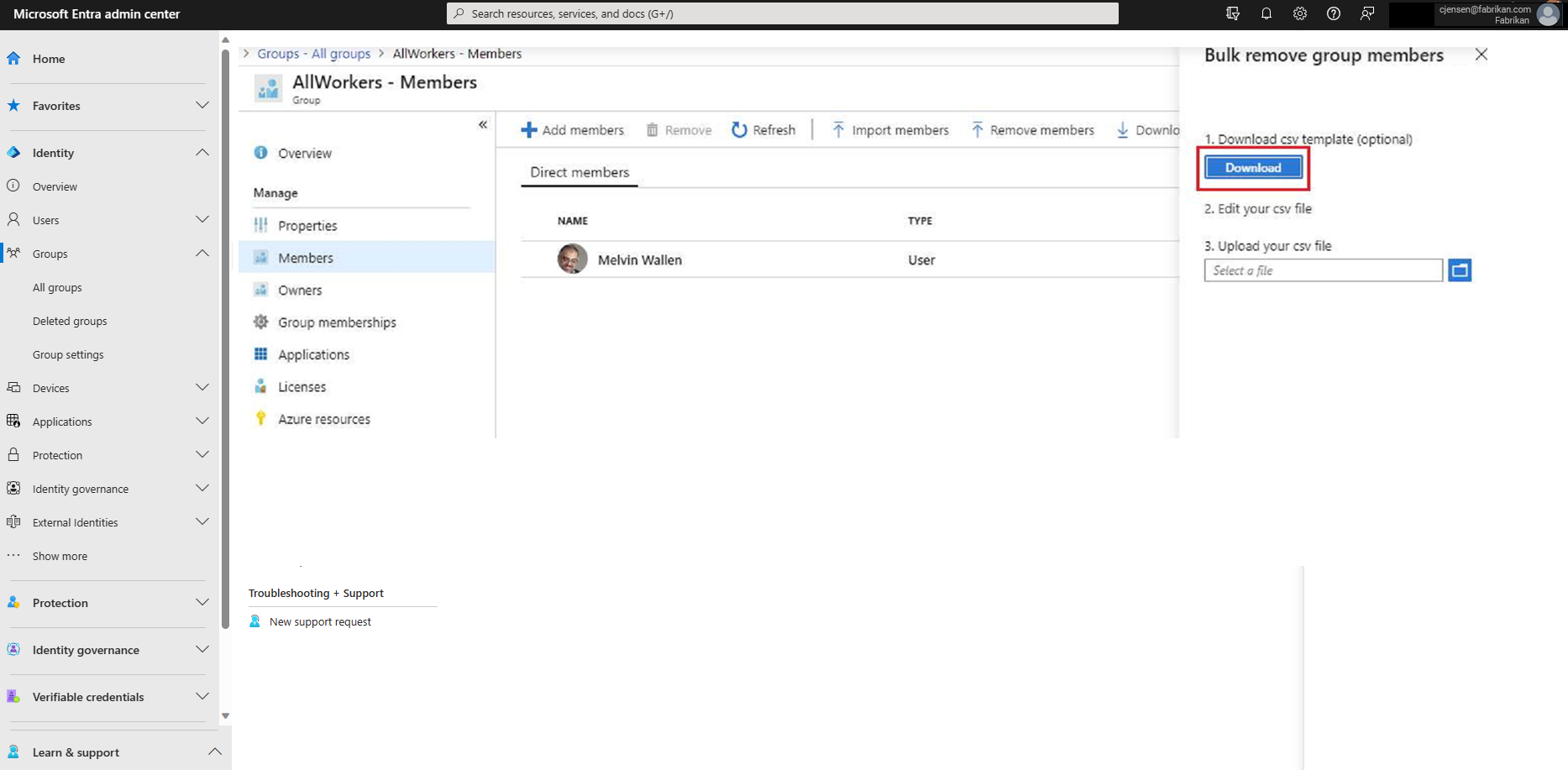 Bulk Remove Group Members By Uploading A Csv File Microsoft Entra Id Microsoft Learn 9274
