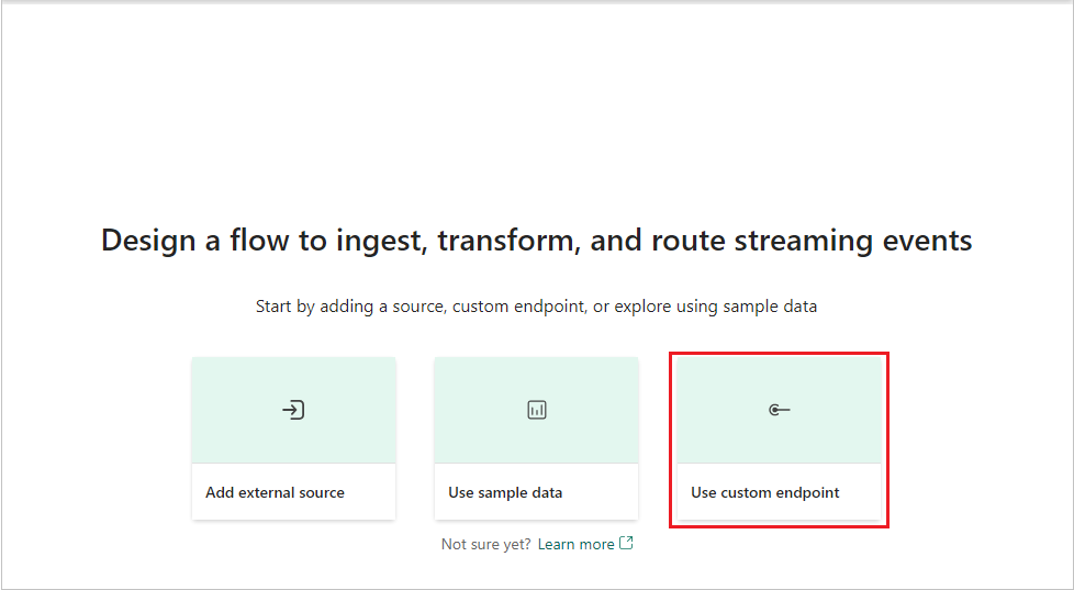 Screenshot of the option to use a custom endpoint.