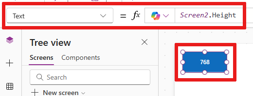 Ảnh chụp màn hình hiển thị cách thêm thuộc tính điều khiển làm văn bản hiển thị cho điều khiển khác.