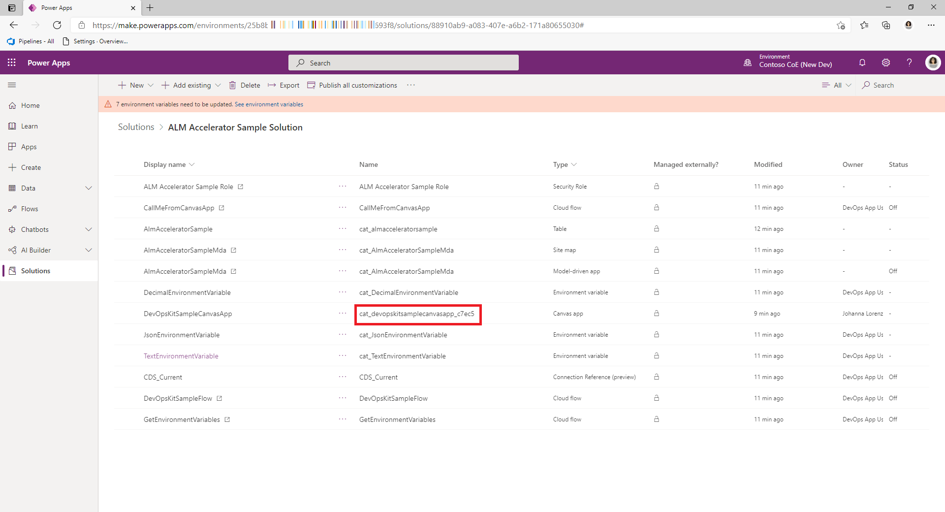 Ảnh chụp màn hình tên lược đồ nhãn ứng dụng canvas, được đánh dấu trong trường văn bản bị vô hiệu hóa bên dưới nhãn Tên.