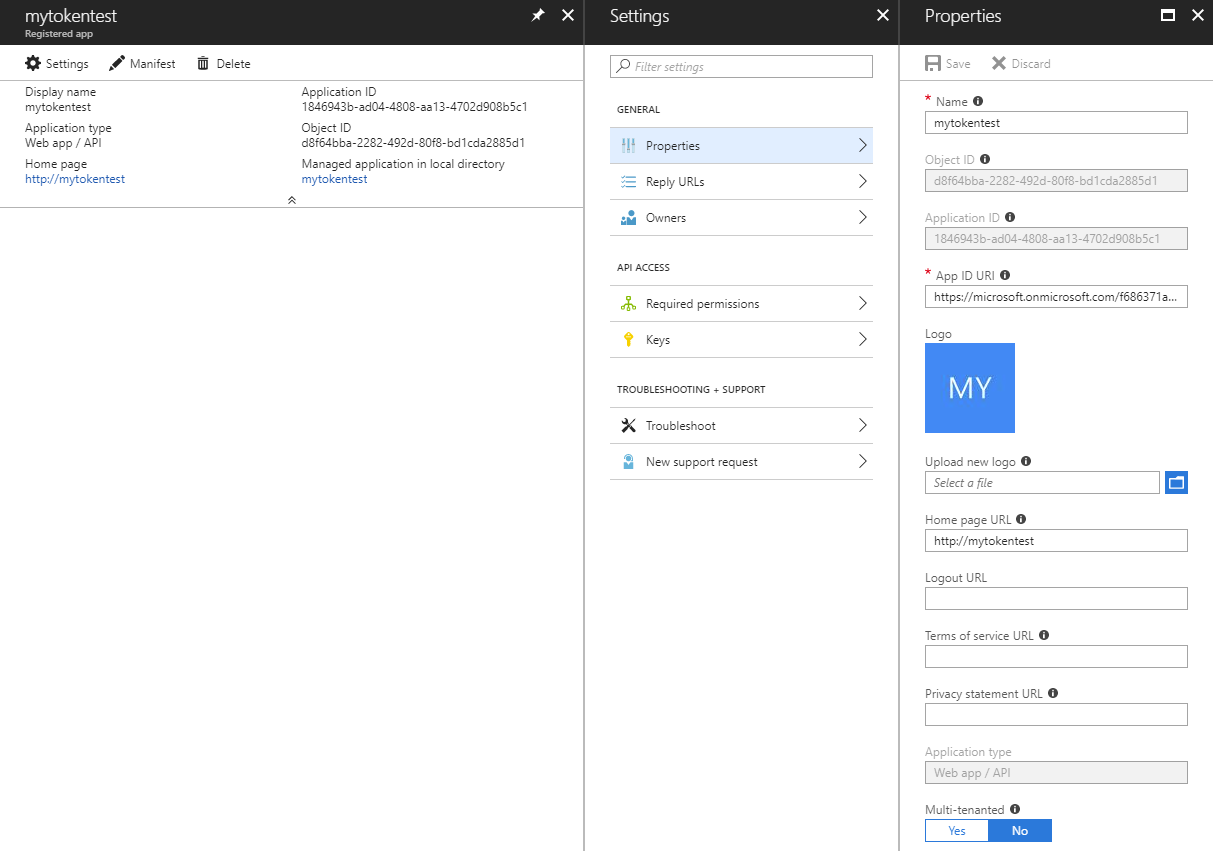 Azure Portal App Registration End Point - STS URL