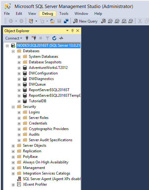 SSMS components and configuration