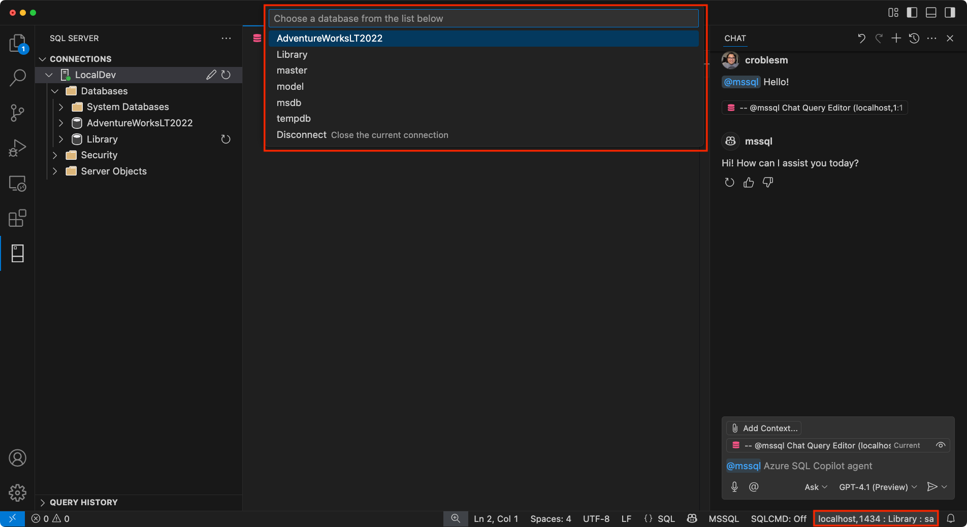 Overview of GitHub Copilot Integration with MSSQL Extension for Visual ...