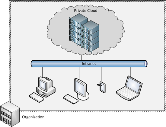 Figure 1.8: Private cloud.