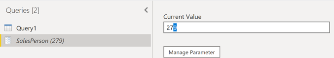 Enter value into parameter