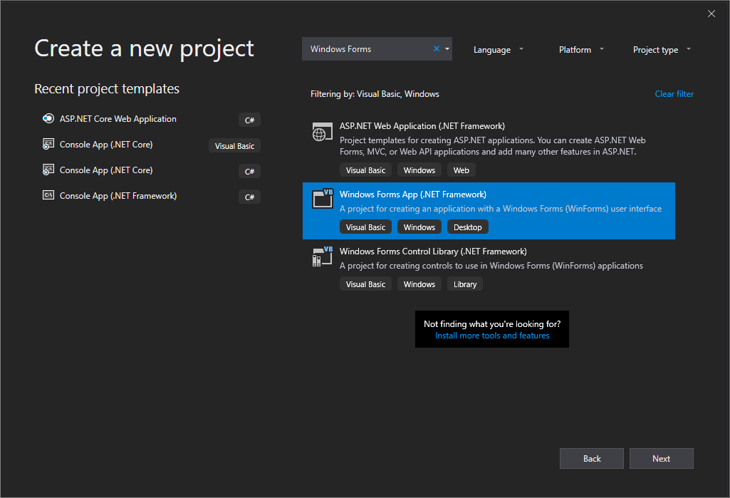 Tutorial: Create a Windows Forms app with Visual Basic - Visual Studio  (Windows) | Microsoft Learn