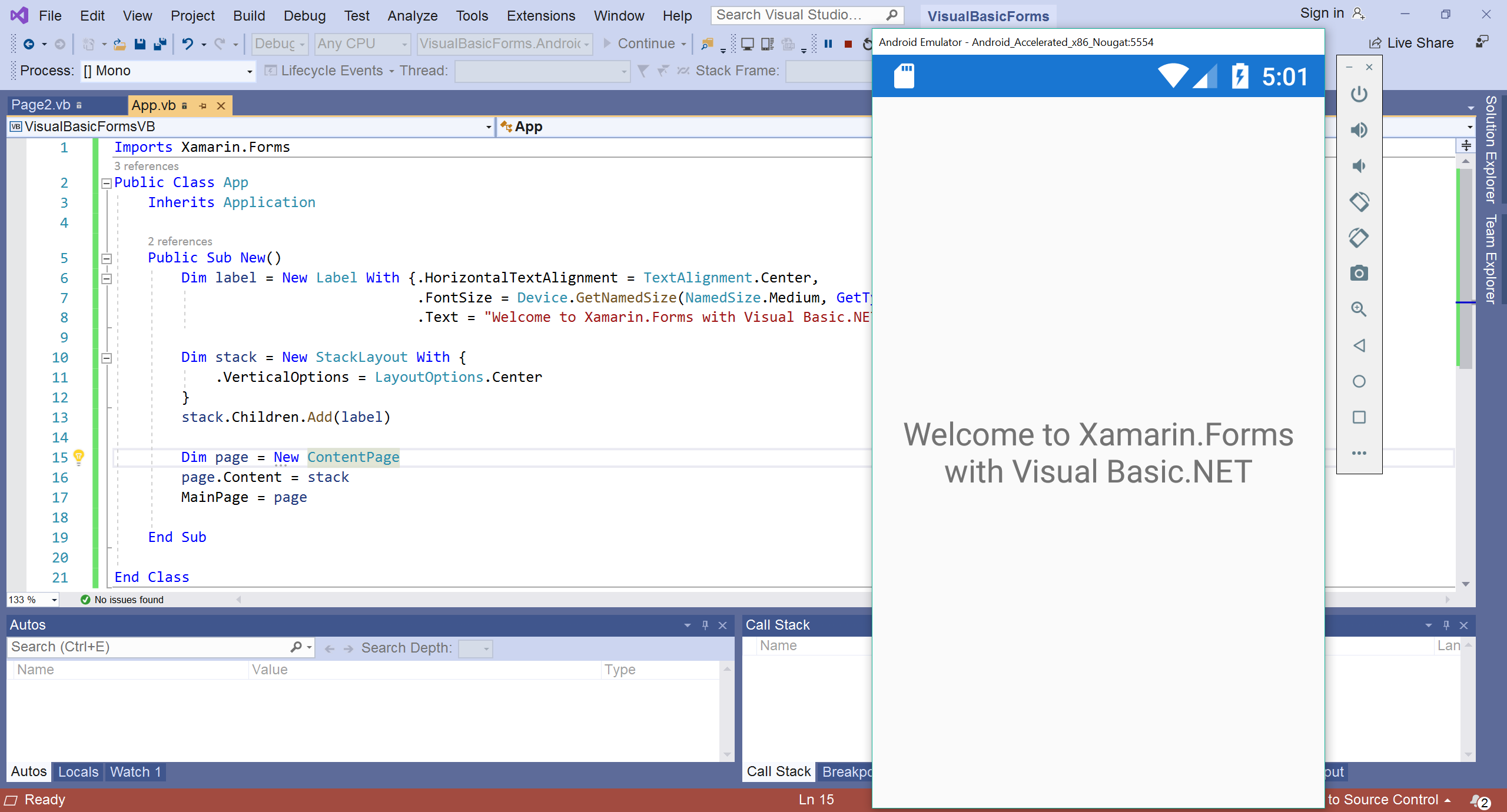  using Visual  - Xamarin | Microsoft Learn