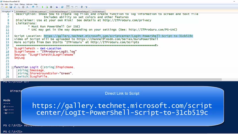 LogIt Function with PowerShell to Log to Screen and Log file - Super Simple  and Elegant | Microsoft Learn