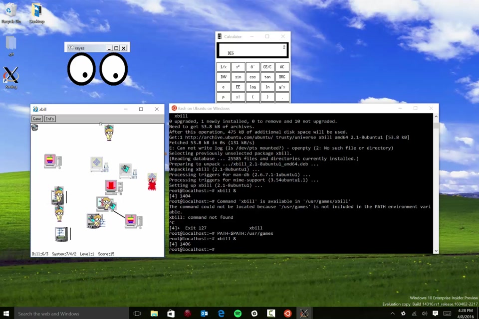 XMING + Bash on Ubuntu on Windows = X11 Window System Running from Windows  10 Subsystem for Linux | Microsoft Learn