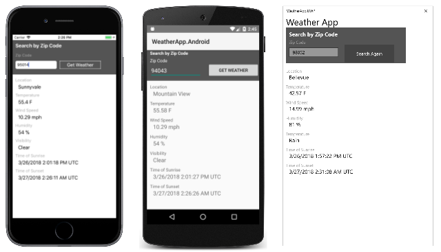 Cross-Plat Xamarin Build 1 Xamarin app on Android and Windows Phone