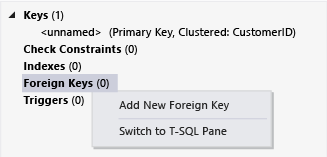 ForeignKey Adding a foreign key in Table Designer