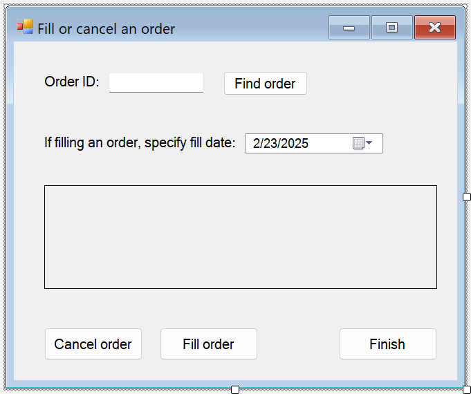 SimpleAppCancelFill fill or cancel orders