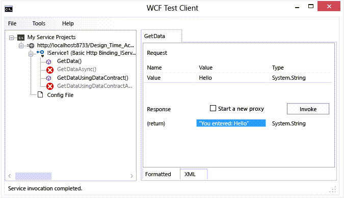 wcf6 The result in the Response box