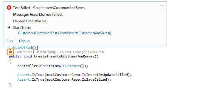 CodeLensUnitTestResult CodeLens - See unit test result