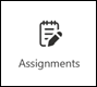 Screenshot of the Assignments icon