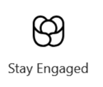 Screenshot showing a Stay Engaged app card.
