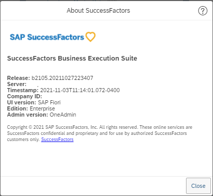Screenshot of the version settings pane.