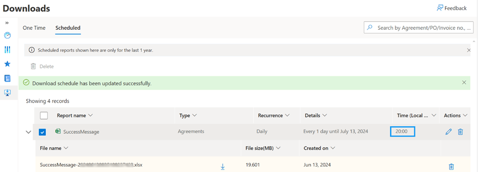Modify report step three.