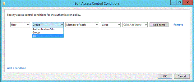 To configure computer claims, drop-down Group to select the claim