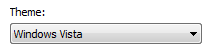 screen shot of drop-down list, options hidden