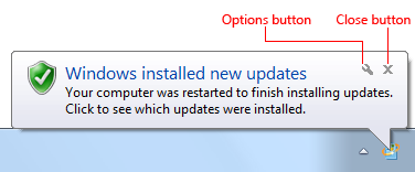 screen shot of balloon with 'new updates' in title