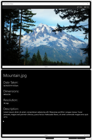 Small image of example app spanned in tall mode