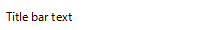 first column: title bar text