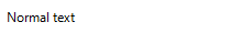 first column: normal text