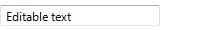 first column: editable text