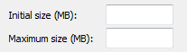 screen shot of label: initial size (mb)