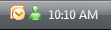 Screen shot of notification area and icons