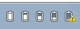 screen shot of notification area and five icons