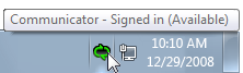 screen shot of infotip displaying status summary