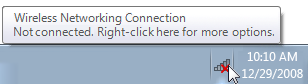 screen shot of infotip with right-click instructions